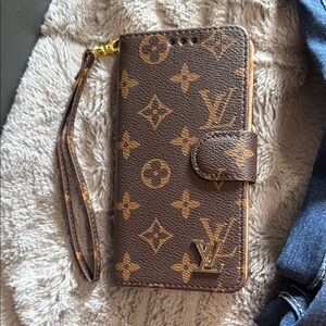 Louis Vuitton Brown and Gold Monogram Phone Case